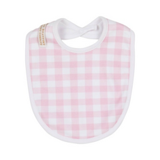 THE BEAUFORT BONNET COMPANY BURP ME BIB - Palm Beach Pink Gingham