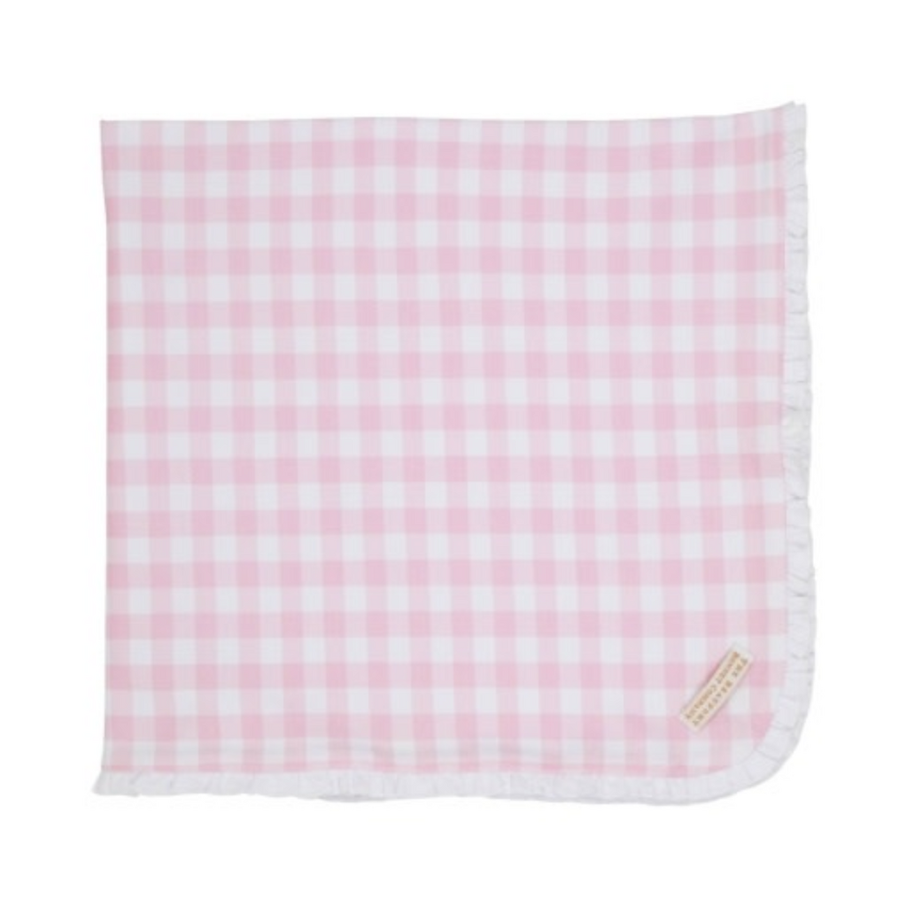 THE BEAUFORT BONNET COMPANY BABY BUGGY BLANKET - Palm Beach Pink Ginghamn
