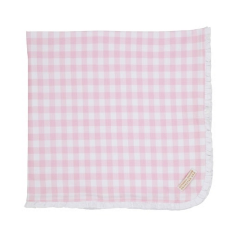 THE BEAUFORT BONNET COMPANY BABY BUGGY BLANKET - Palm Beach Pink Ginghamn