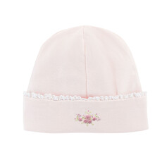 BABY CLUB CHIC Blossom Moon Emb Hat w/Lace Trim-Pink