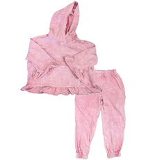 ERGE Girls Mineral Washed Hoodie w/Pants-Blush