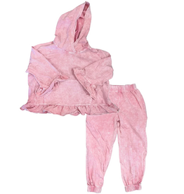 ERGE Girls Mineral Washed Hoodie w/Pants-Blush