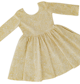 GOOD APPLES KIDS 3/4 Sleeve Twirl Dress in Buttercup