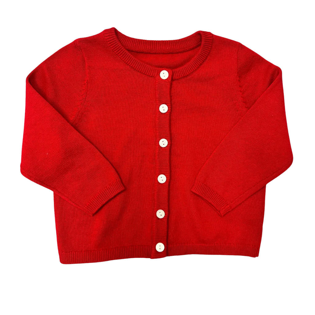 KNIT CARDIGAN Red