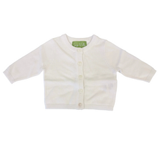 KNIT CARDIGAN White