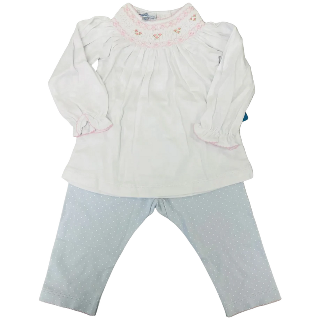 MAGNOLIA BABY Piper's Classics Bishop 2pc Pant Set-Lt Blue