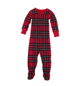 THE BEAUFORT BONNET COMPANY KNOX'S NIGHT NIGHT FOOTED Society Prep Plaid/Richmond Red