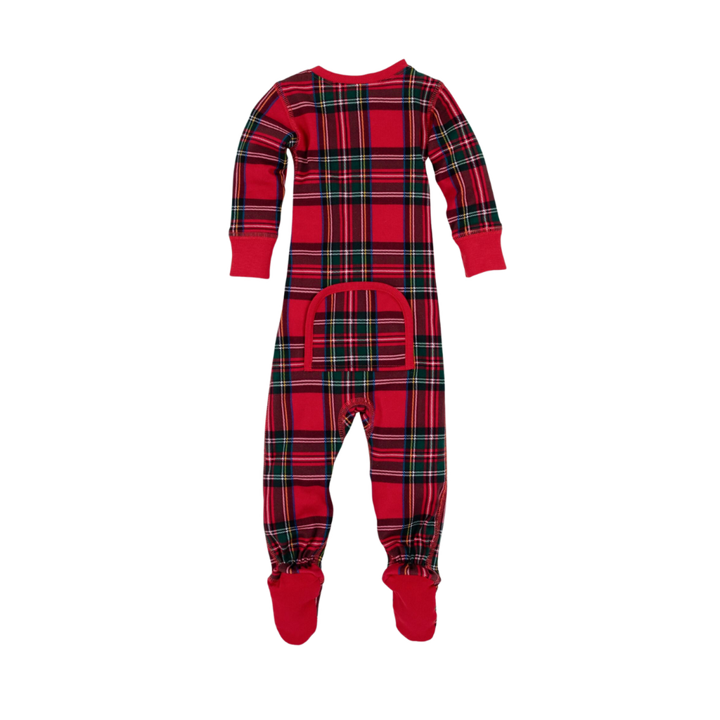 THE BEAUFORT BONNET COMPANY KNOX'S NIGHT NIGHT FOOTED Society Prep Plaid/Richmond Red