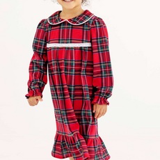THE BEAUFORT BONNET COMPANY GOLDIE LOCKS GOWN-POLYESTER INTERLOCK Society Prep Plaid