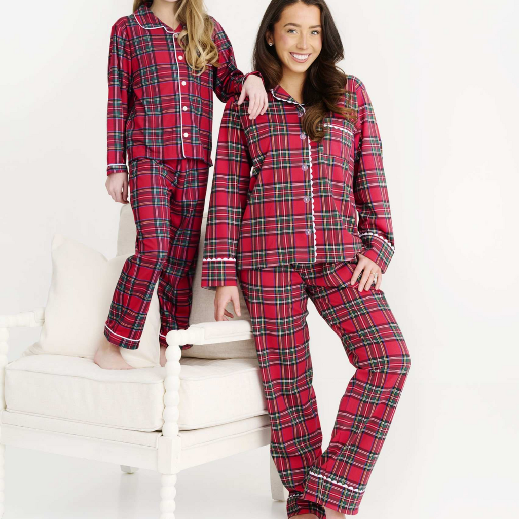 THE BEAUFORT BONNET COMPANY LET ME LOUNGE SET-PIMA COTTON Society Prep Plaid