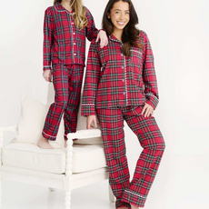 THE BEAUFORT BONNET COMPANY LET ME LOUNGE SET-PIMA COTTON Society Prep Plaid