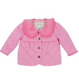 THE BEAUFORT BONNET COMPANY MAUDE'S CARLYIE QUILTED COAT Hamptons Hot Pink Microdot