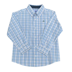 SOUTHBOUND LS Dress Shirt-Olive/Lt Blue/Yellow