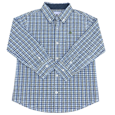 SOUTHBOUND LS Dress Shirt- Navy/Green/White