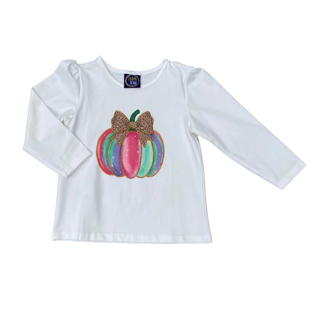 EMMA JEAN KIDS Girl's LS Pumpkin Shirt