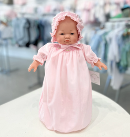 Rosalina Baby Collection Emma Doll w/Pink Bishop Dress And Bonnet