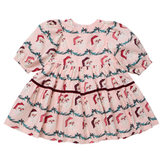 PINK CHICKEN Girls Maribelle Dress - Santa Garland