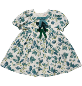 PINK CHICKEN Girls Hermione Dress - Green Holly
