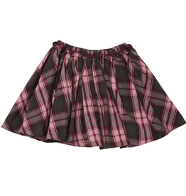 PINK CHICKEN Girls Gianna Skirt - Burgundy Tartan