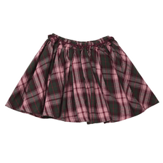 PINK CHICKEN Girls Gianna Skirt - Burgundy Tartan
