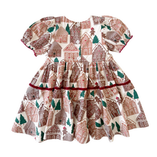 PINK CHICKEN girls eliza dress - gingerbread houses