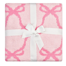 ISCREAM Sweet Trellis Bow Cozy Knit Blanket