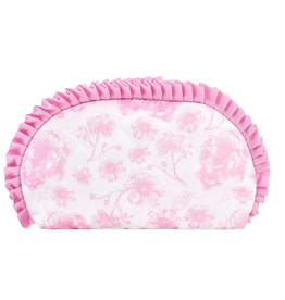 ISCREAM Pretty Pink Toile Oval Cosmetic Bag