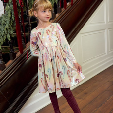 PINK CHICKEN Girls Lame Steph Dress - Antique Candy Canes