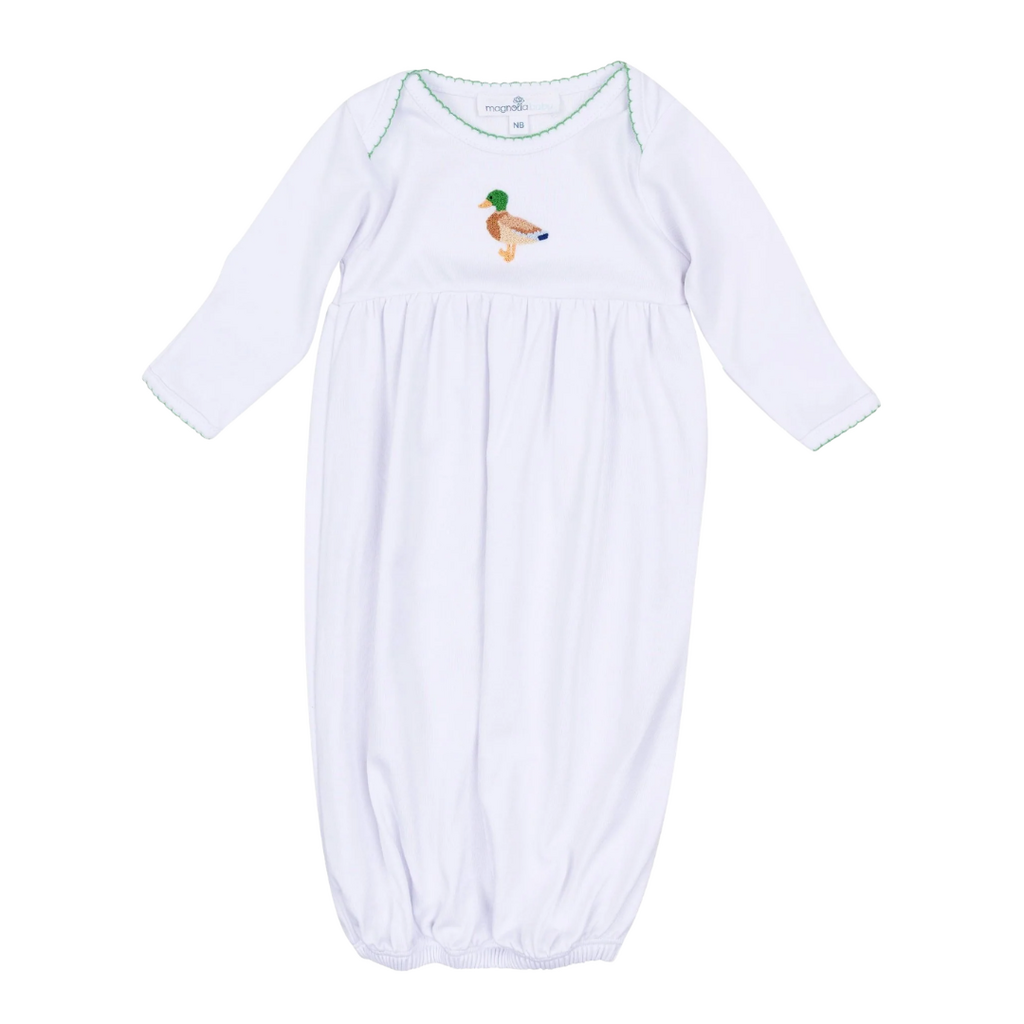 MAGNOLIA BABY Mallard Moments Gathered Gown