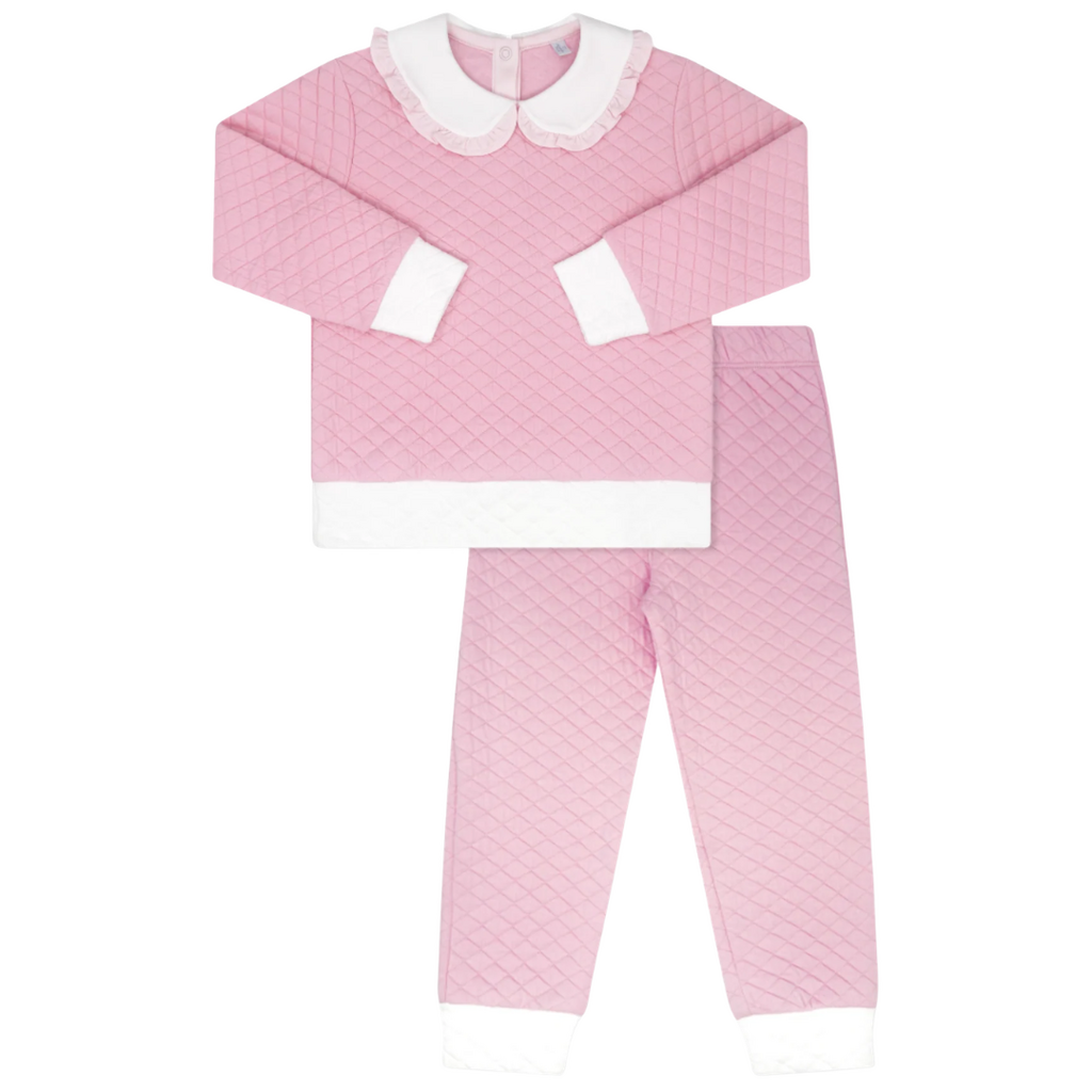 LULLABY SET COOPER QUILTED PLAYSUIT-PETAL PINK