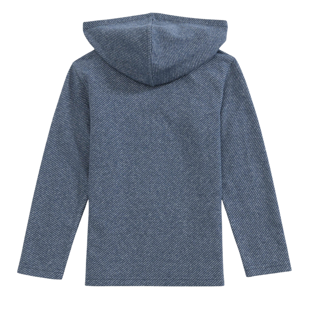 SOUTHERN TIDE Boys Heather Twill Hoodie - Heather Dress Blue