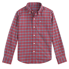 SOUTHERN TIDE Boys Chimney Creek Skipjack Sport Shirt -Salsa Red