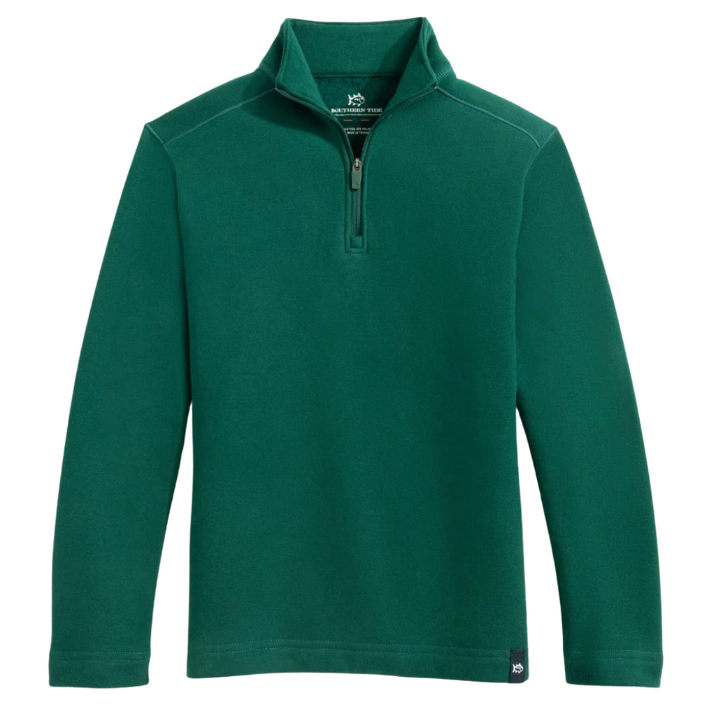 SOUTHERN TIDE Boys Schooner Quarter Zip - Salt Meadow