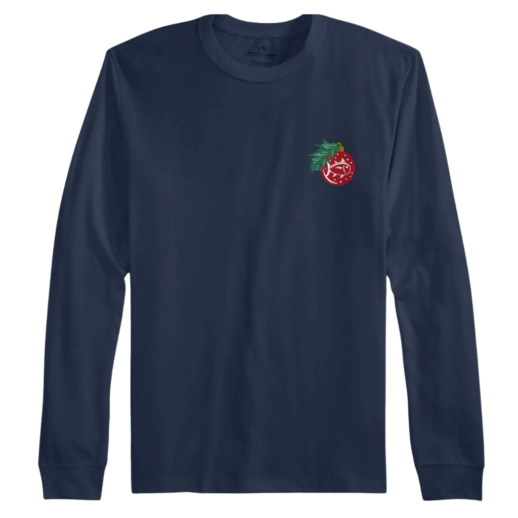SOUTHERN TIDE Boys Holiday Skipjack Wreath Tee- Dress Blue