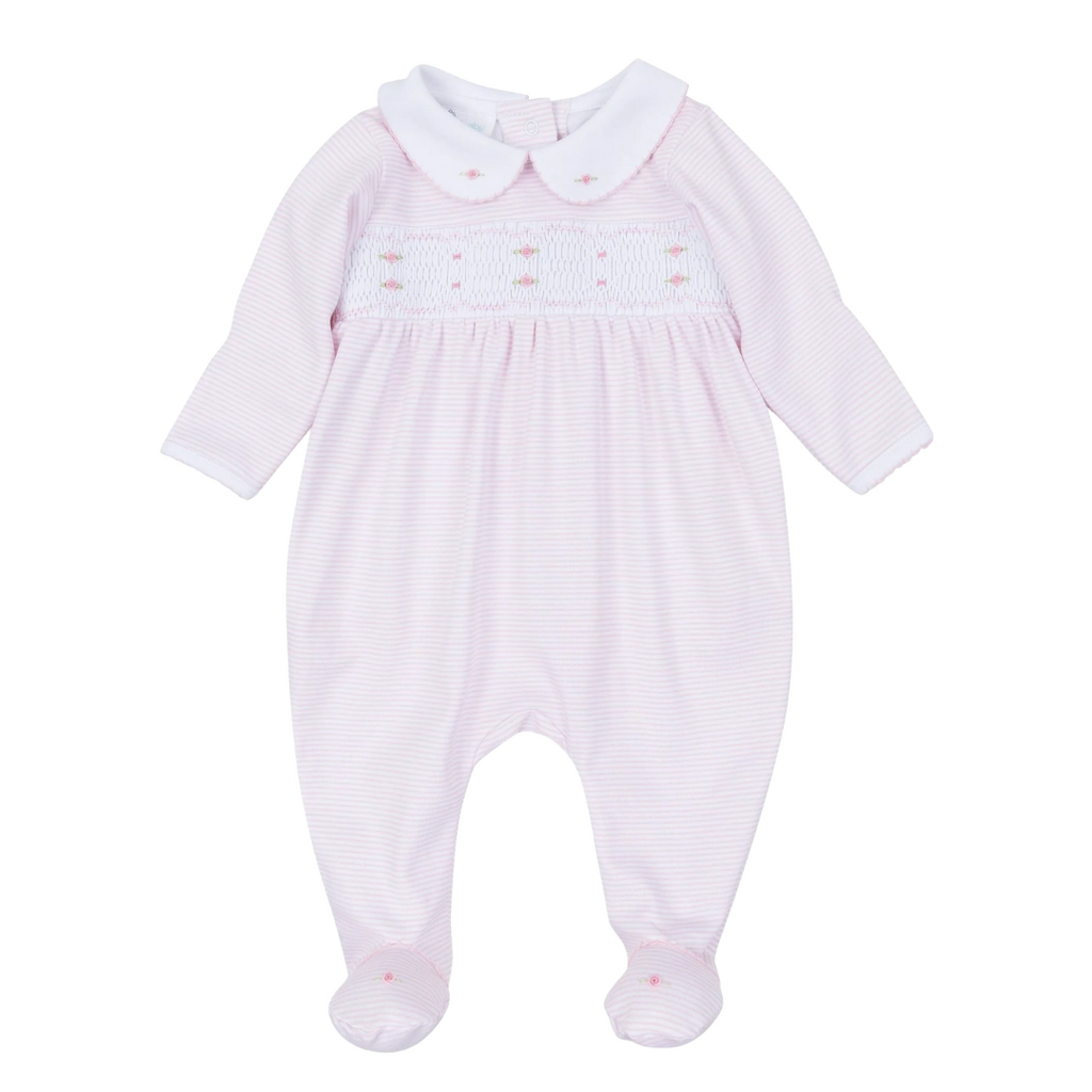 MAGNOLIA BABY Anna Smocked Footie - Pink