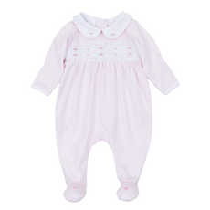 MAGNOLIA BABY Anna Smocked Footie - Pink