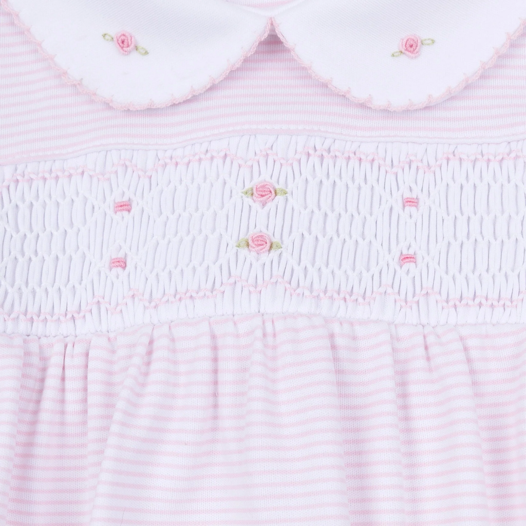 MAGNOLIA BABY Anna Smocked Footie - Pink