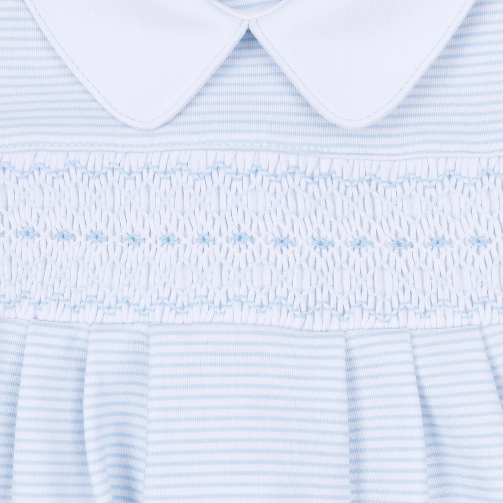 MAGNOLIA BABY Benjamin Smocked Footie - Light Blue