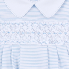 MAGNOLIA BABY Benjamin Smocked Footie - Light Blue