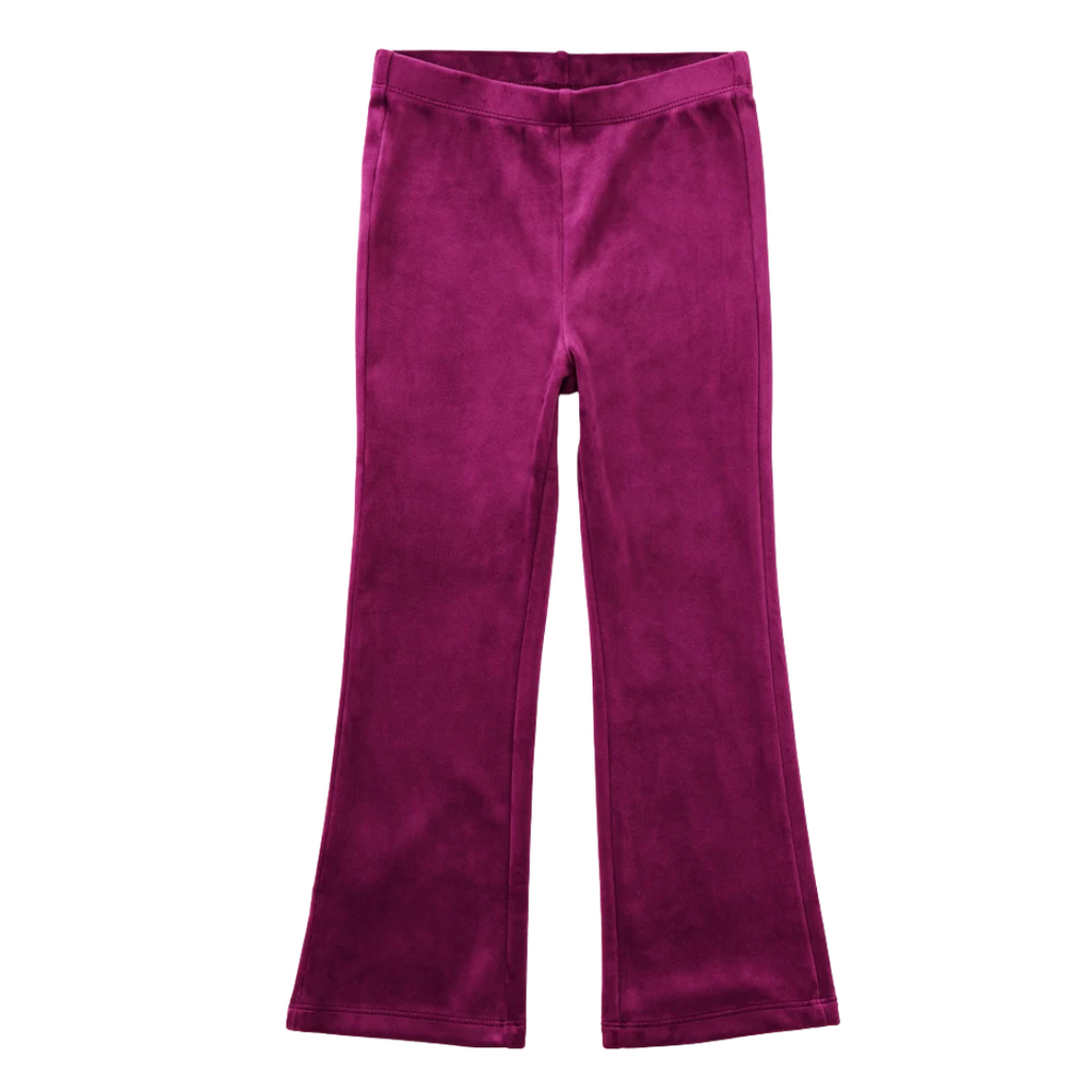 VERY VELOUR FLARE PANTS - Cosmic Berry