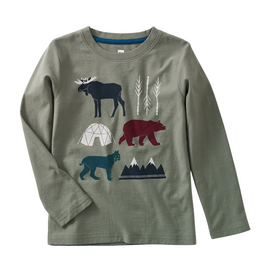 FOREST FRIENDS GRAPHIC TEE - Dried Rosemary