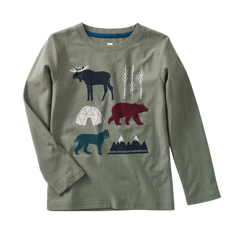 FOREST FRIENDS GRAPHIC TEE - Dried Rosemary