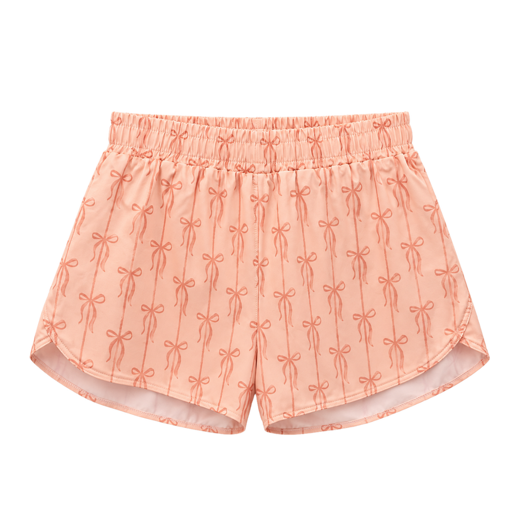 HONESTY Shorts-Peach Bows
