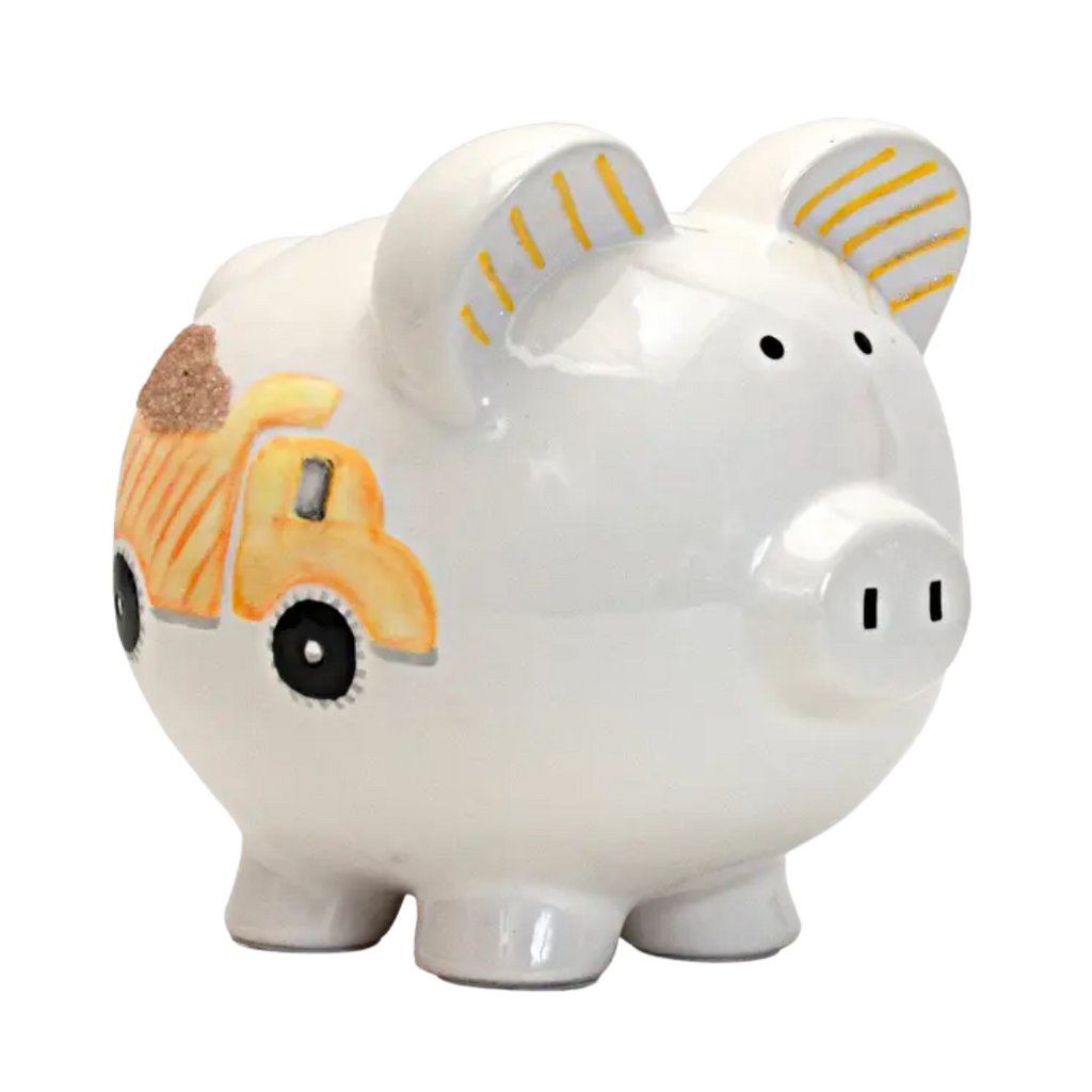 CHILD TO CHERISH Digger Truck Large Piggy Bank