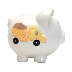 CHILD TO CHERISH Digger Truck Large Piggy Bank