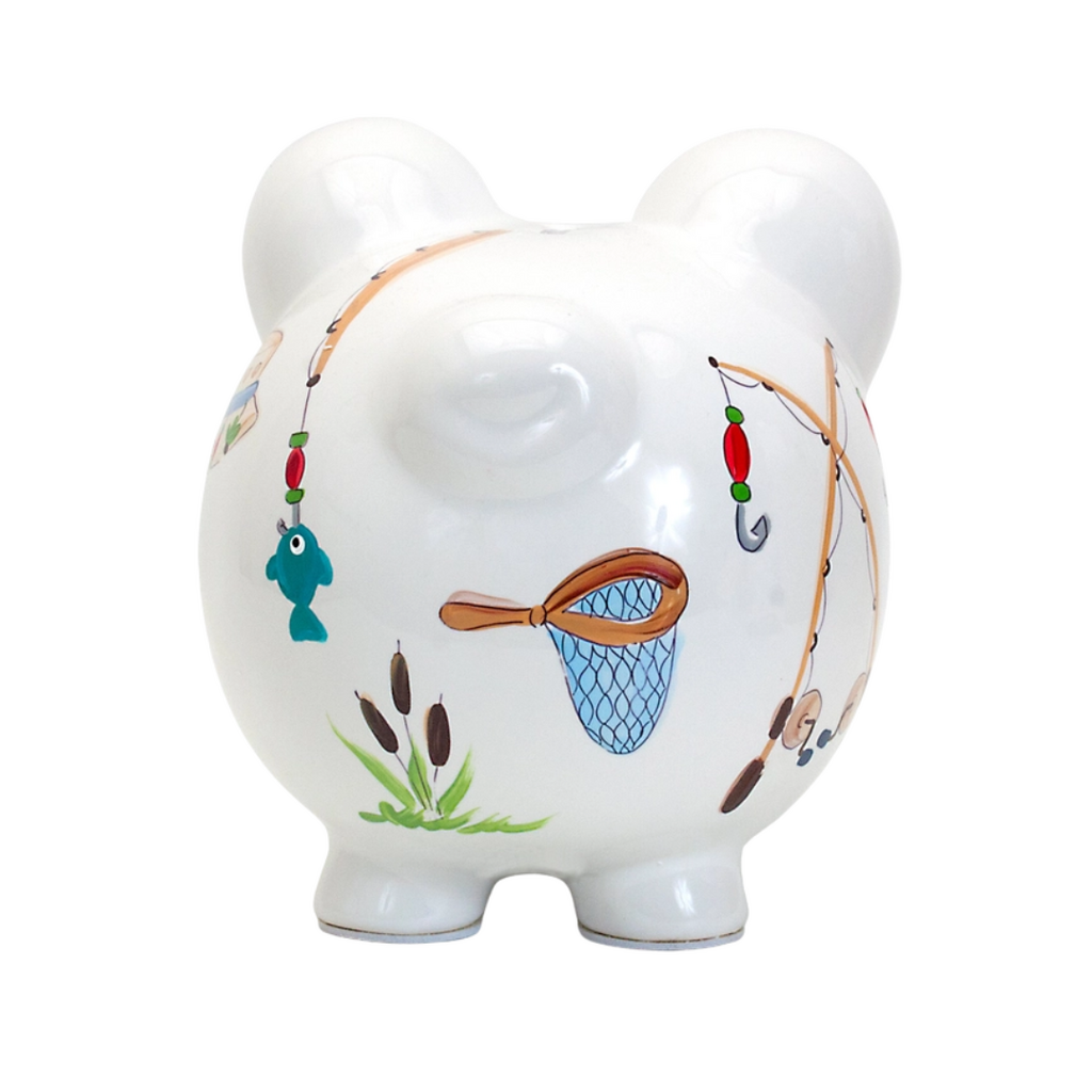 CHILD TO CHERISH Gone Fishing Large Piggy Bank