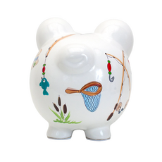 CHILD TO CHERISH Gone Fishing Large Piggy Bank