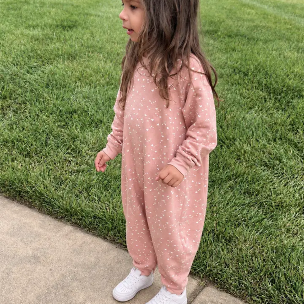 GUNAMUNA Fleece Jumpsuit - Hearts