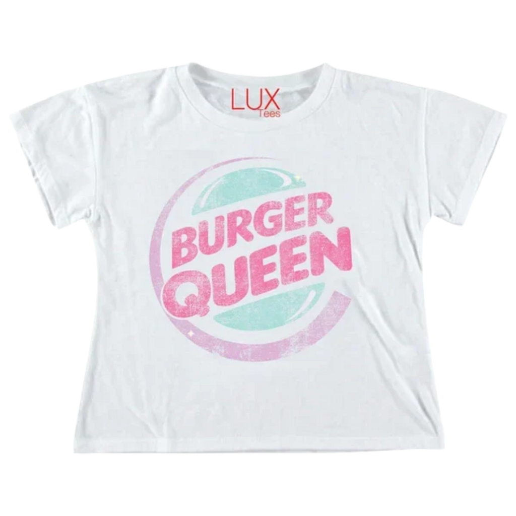 LUX TEES Burger Queen Tee-White