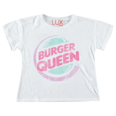 LUX TEES Burger Queen Tee-White
